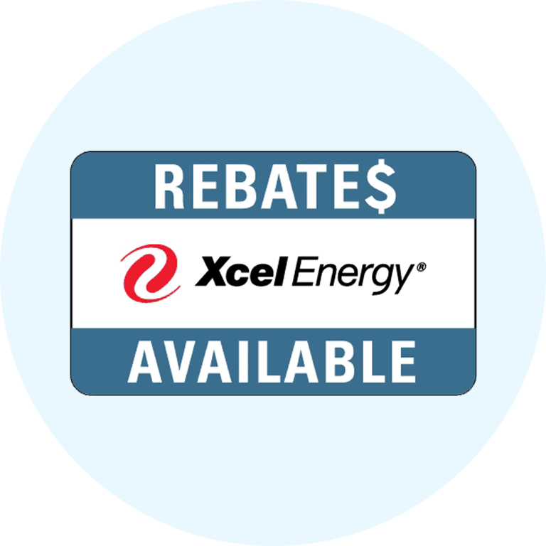Xcel Energy Rebates Available Logo.